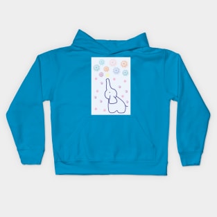 Little elephant launching fireworks with its trunk. 2. Kids Hoodie